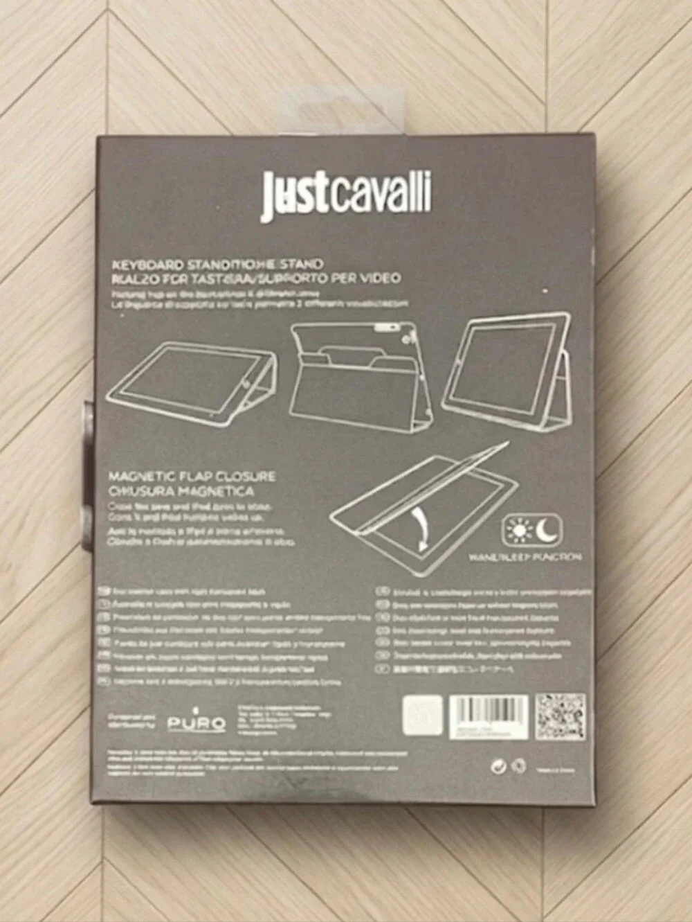 NIB, Just Cavalli Brown Leopard & Snake Pattern iPad Air 2 Case